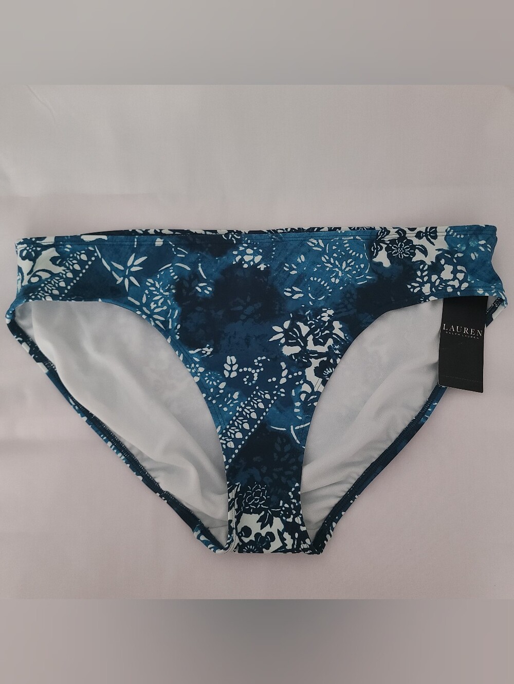 Lauren Ralph Lauren Bikini Swim Bottoms Size 14 Boho Floral Resort Swimsuit New